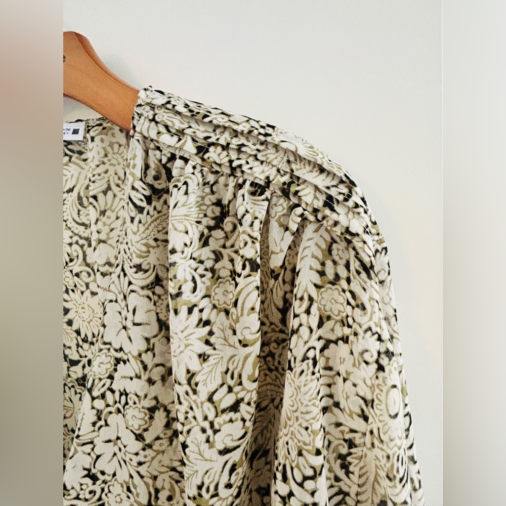 ZARA Women's Black and White Sheer Floral Top - Lrg - Picture 5 of 7